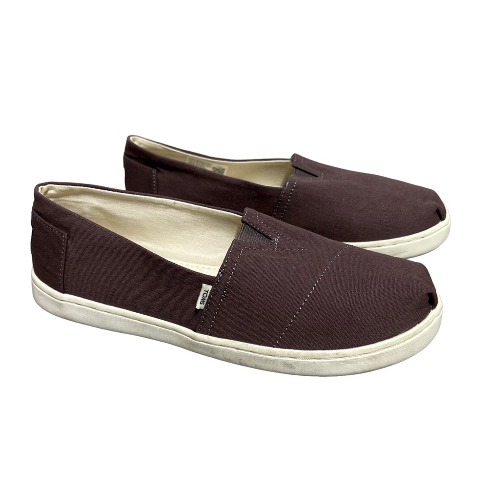 TOMS Youth Belmont Ash Canvas Slip On Sneakers - Picture 5 of 9